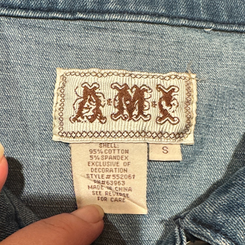 Ami Denim Jacket With Multicolor Embellishments - image 3